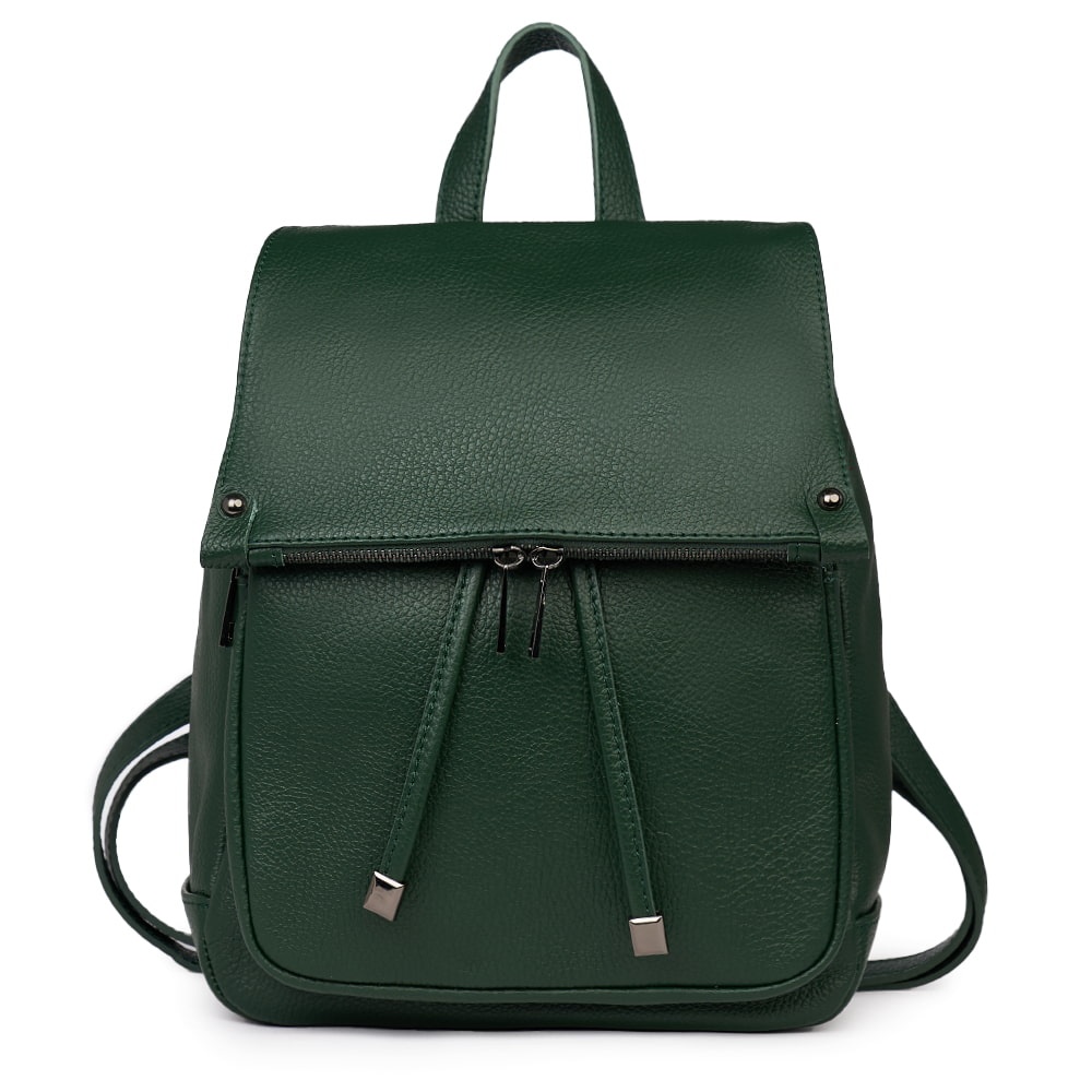 Rucsac piele naturala Jimmy verde inchis - 1 | YEO