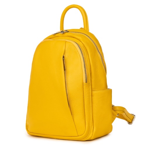 Rucsac din piele naturala Thomas galben