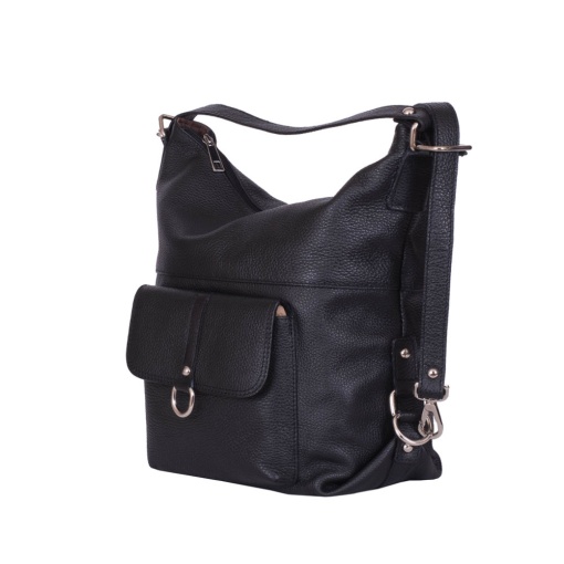Geanta tip rucsac din piele Monty neagra