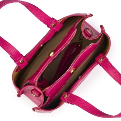 Geanta dama din piele naturala Ilona fucsia - Img 4