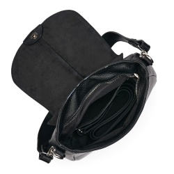 Geanta din piele naturala Roberta neagra - Img 3