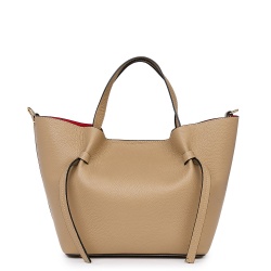 Geanta shopper din piele naturala Veronica bej - Img 2