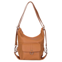 Geanta tip rucsac din piele Monty coniac - Img 4