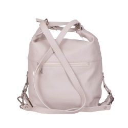 Geanta tip rucsac din piele Monty crem - Img 2