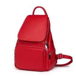 Rucsac din piele naturala Amadeus rosu - Img 1