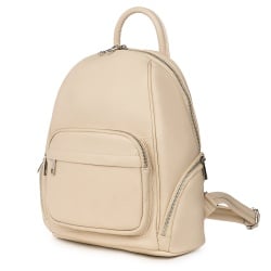 Rucsac din piele naturala Enzo crem - Img 1