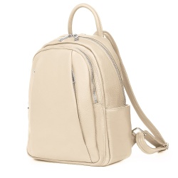 Rucsac din piele naturala Thomas crem - Img 1