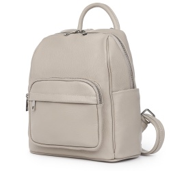 Rucsac din piele naturala Vicenzo gri - Img 1