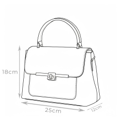 Sierra, alkalmi táska, természetes bőrből, zöld - Img 5