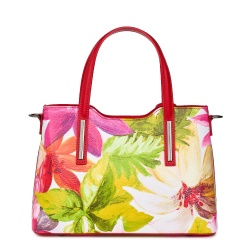 Geanta dama din piele cu model floral Mariella FF9 - Img 2