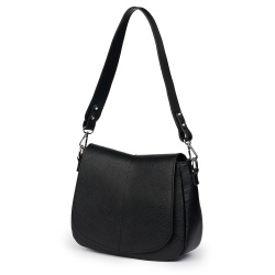 Geanta din piele naturala Roberta neagra - Img 1