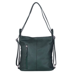 Geanta rucsac 2-in-1 din piele naturala Alesandra verde - Img 4