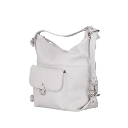 Geanta tip rucsac din piele Monty gri - Img 1
