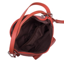 Geanta tip rucsac din piele Monty portocalie - Img 3