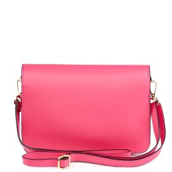 Poseta dama din piele naturala Catalina fucsia - Img 2