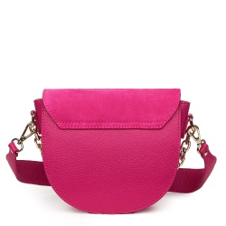 Poseta dama din piele naturala Donna fucsia - Img 2