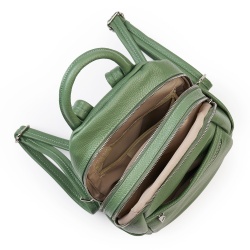 Rucsac dama din piele Jonathan verde menta - Img 4