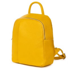 Rucsac din piele naturala Angelo galben - Img 1
