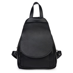 Rucsac din piele naturala Dante negru - Img 2