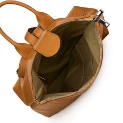 Rucsac din piele naturala Ricardo coniac - Img 3
