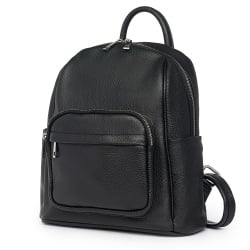 Rucsac din piele naturala Vicenzo negru