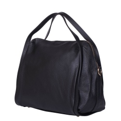 Geanta dama din piele naturala Evelyn neagra - Img 1