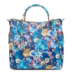 Geanta dama din piele naturala Fabiana cu model floral FF2 - Img 4