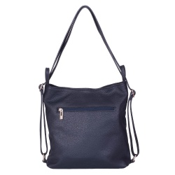 Geanta rucsac 2-in-1 din piele naturala Alesandra bleumarin - Img 2