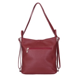 Geanta rucsac 2-in-1 din piele naturala Alesandra grena - Img 2