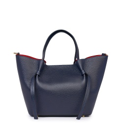 Geanta shopper din piele naturala Veronica bleumarin - Img 4