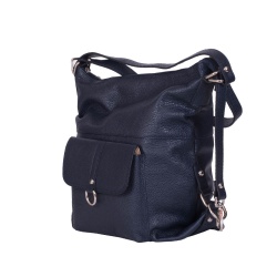 Geanta tip rucsac din piele Monty bleumarin - Img 1