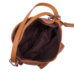 Geanta tip rucsac din piele Monty coniac - Img 3