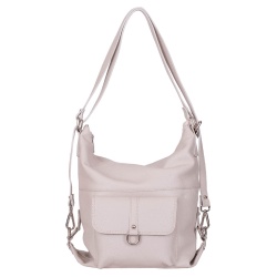 Geanta tip rucsac din piele Monty crem - Img 4