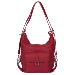Geanta tip rucsac din piele Monty grena - Img 4