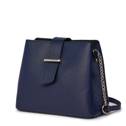 Mini poseta dama din piele Avery bleumarin - Img 1