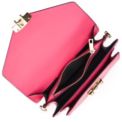 Poseta dama din piele naturala Catalina fucsia - Img 3