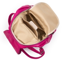 Rucsac din piele naturala Amadeus fucsia - Img 3