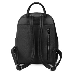 Rucsac din piele naturala Angelo negru - Img 2