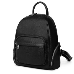 Rucsac din piele naturala Enzo negru - Img 1
