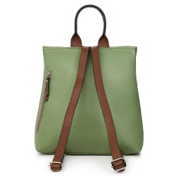 Rucsac din piele naturala Manuel verde fistic - Img 2