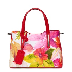 Geanta dama din piele cu model floral Mariella FF9 - Img 4