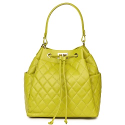 Geanta piele cu aspect matlasat Felice verde - Img 4