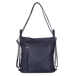 Geanta rucsac 2-in-1 din piele naturala Alesandra bleumarin - Img 4