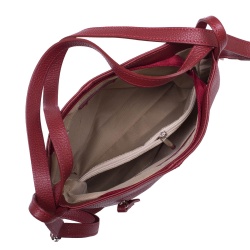 Geanta rucsac 2-in-1 din piele naturala Alesandra grena - Img 3