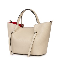 Geanta shopper din piele naturala Veronica crem - Img 1