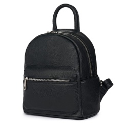 Mini rucsac din piele Rafael negru - Img 1