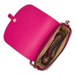 Poseta din piele naturala Aretha fucsia - Img 3