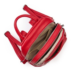Rucsac dama din piele Jonathan rosu - Img 4