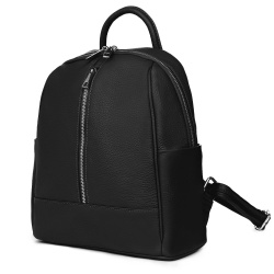 Rucsac din piele naturala Silvio negru - Img 1