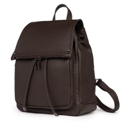 Rucsac piele naturala Jimmy maro inchis - Img 1